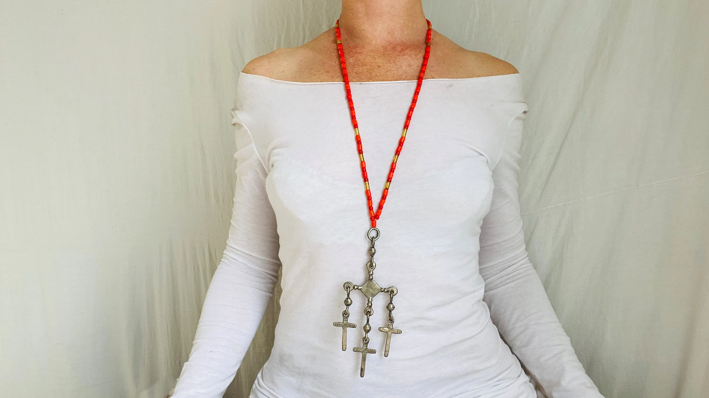 Old Yalalag Necklace. Amber. Oaxaca, Mexico