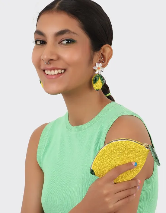 Olivia Dar Coin Pouch Purse in Lemon
