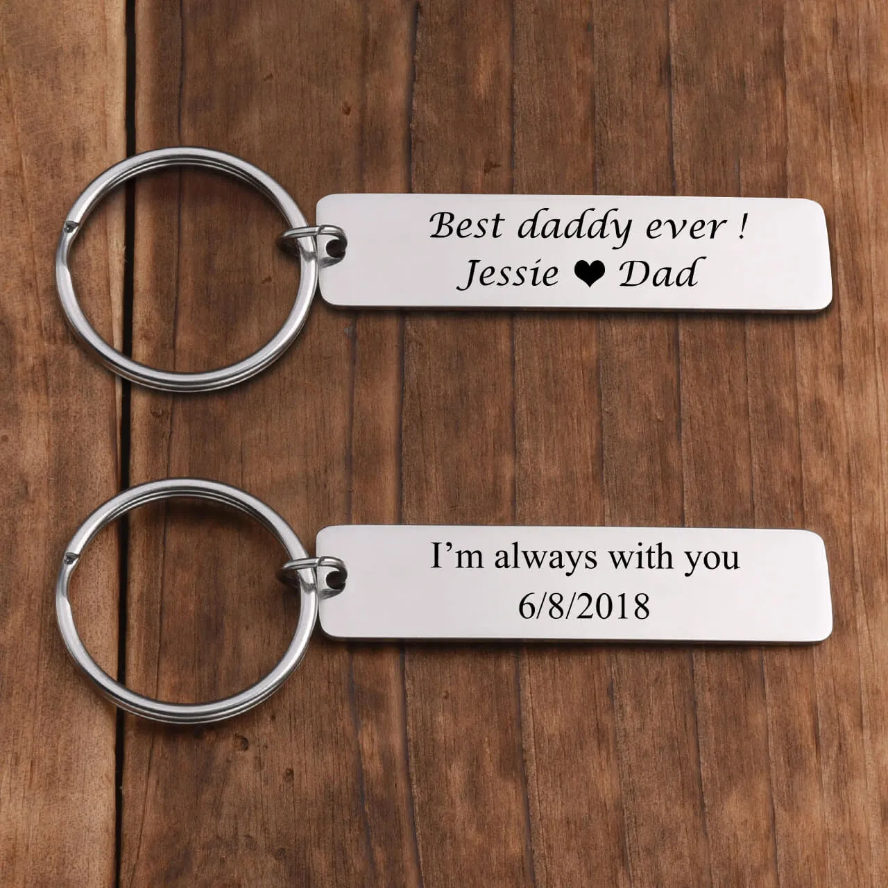Personalized Drive Safe Message Tag Keychain 2PCS | Jovivi