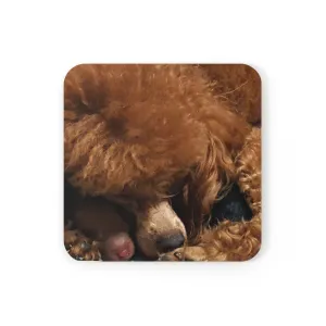 Poodle Coasters - Set of 4 Hardboard Coasters - Radiant Red Poodles - A Mother's Love