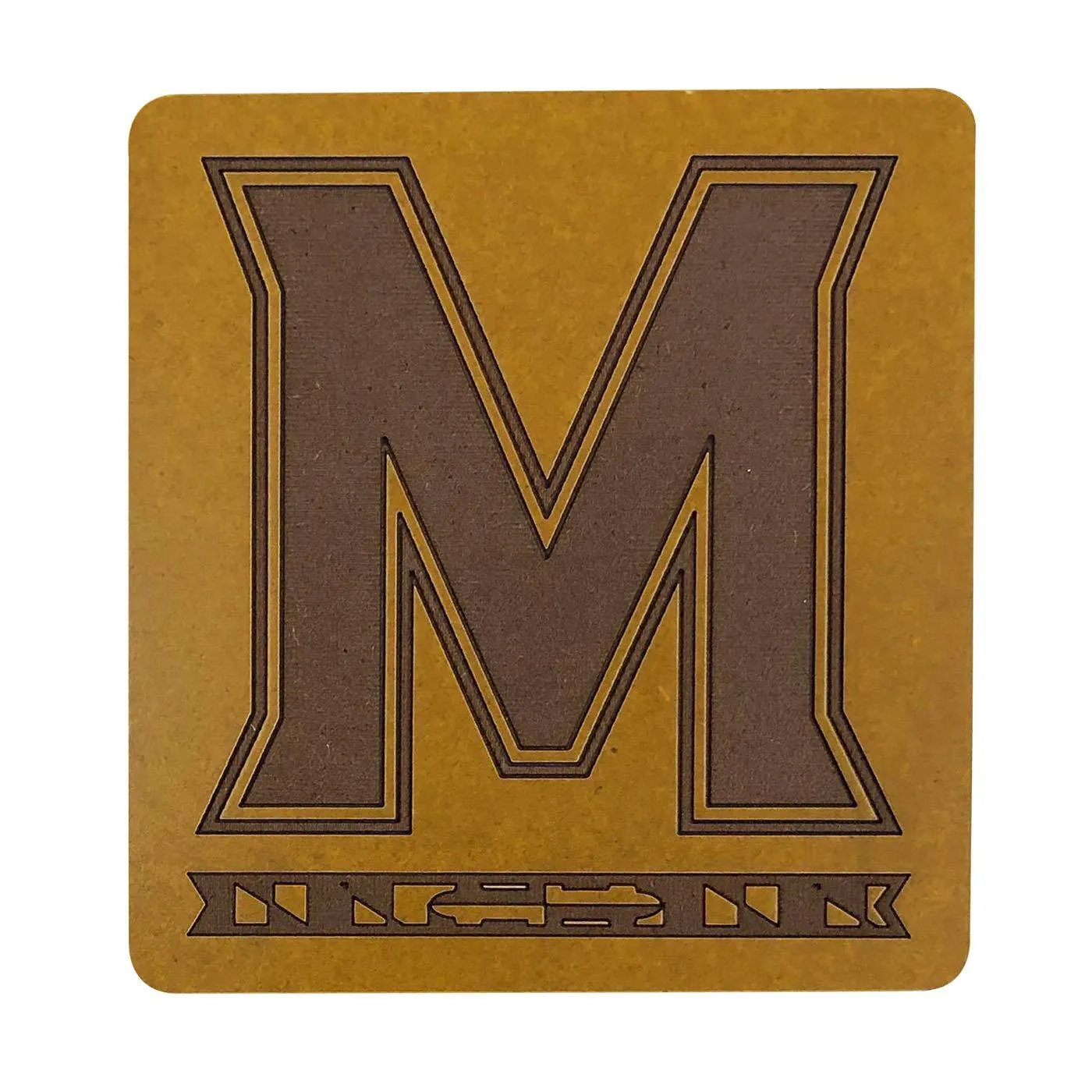 UMD "M" Logo / Wooden Coaster