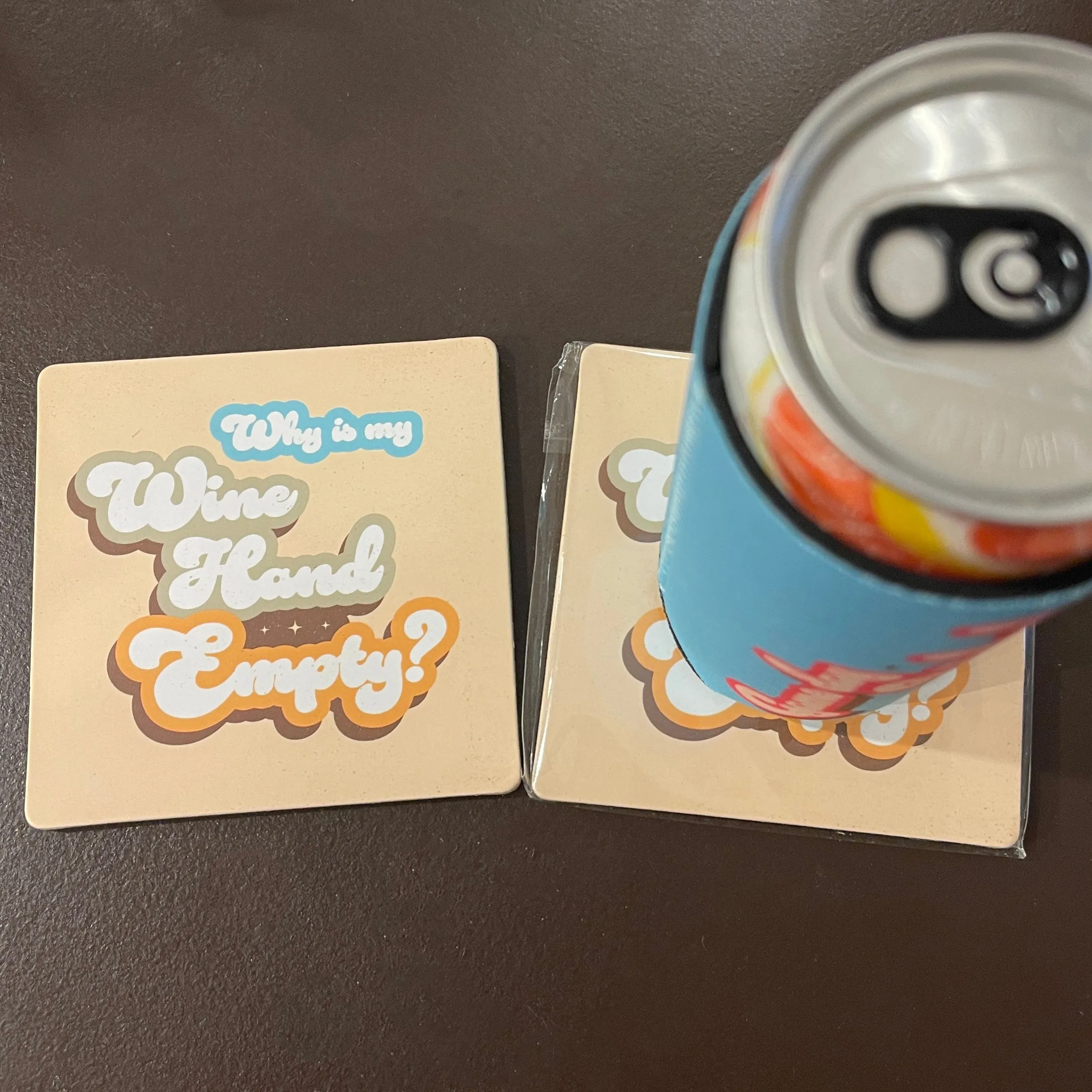 Why is My Wine Hand Empty? - Cork Coaster